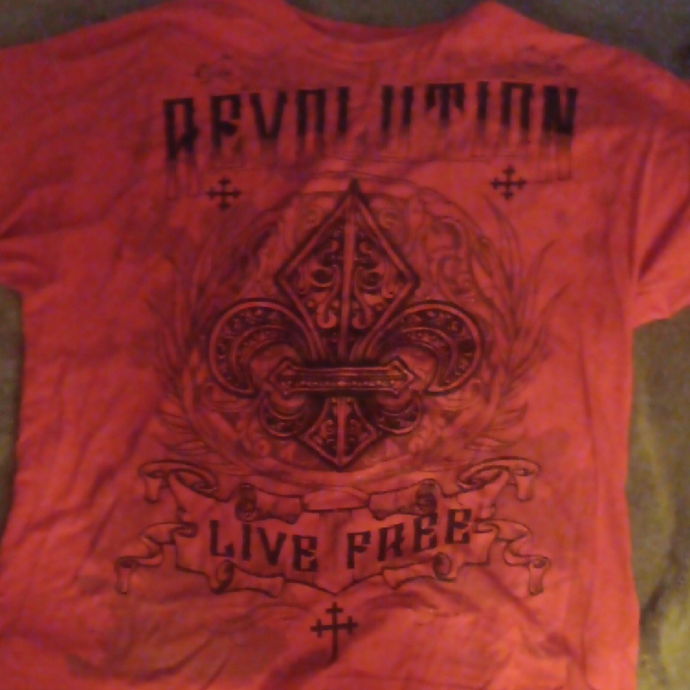 Revolution Red Short Sleeve Tee with Graphic Design